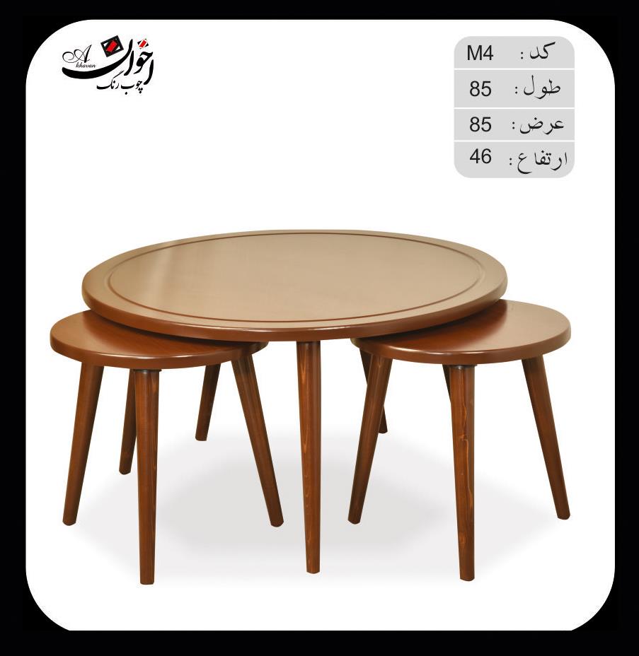  میز عسلی کد m4 محصول چوب رنگ اخوان